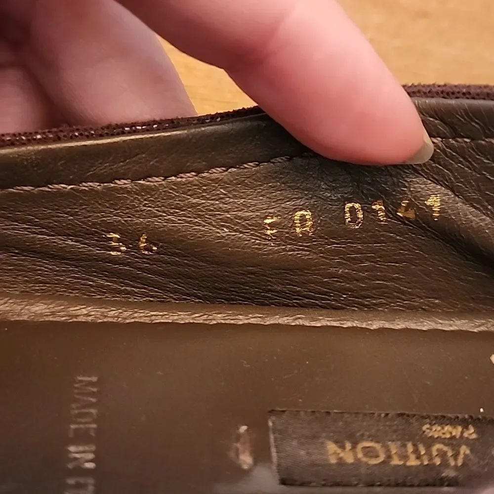 Authentic Louis Vuitton Brown Oxford Ballerina Flats Size 36